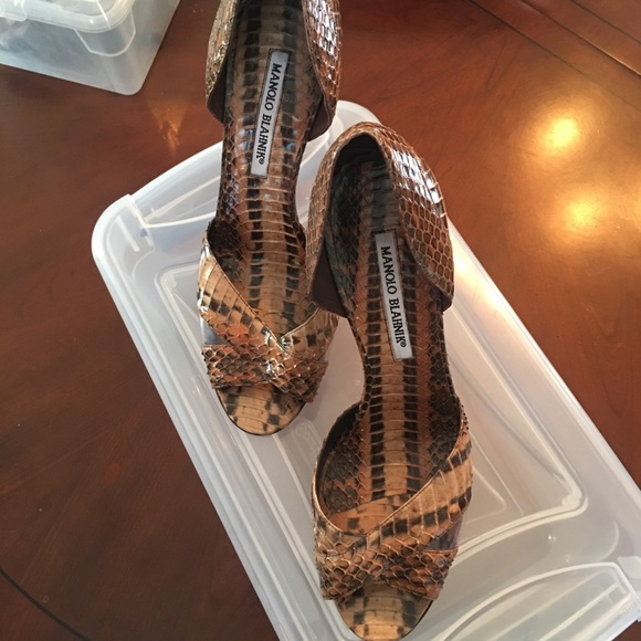 Manolo Blahnik Shoes - Snake skin great condition Manolo Blahnik Shoes - Snake skin great condition